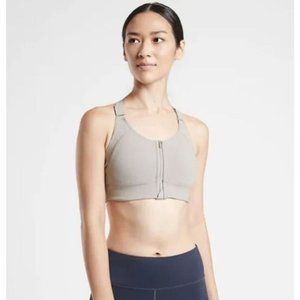Athleta Empower Bra-Pebble Grey NWT-Size XL CUP B-C Padded Adjustable Racer Back